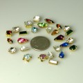  Assorted Glass Rhinestone Settings Medium Size Stones