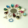 Assorted Glass Rhinestone Settings Large Size Stones